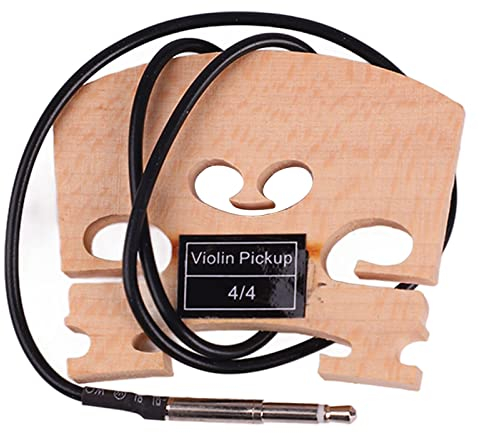 4/4-Violin-Tonabnehmerbrücke mit Intern Montiertem Piezo-Tonabnehmer Hochempfindliche Violin-Ahorn-Brücke Geige