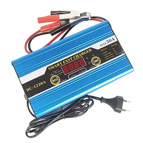 Unifizz 12V 30A Lead Acid Battery Charger Intelligent Auto Battery Chargers Car Jumper Starter for Motorcycle Motorhome