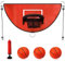 Trampolin Basketballkorb, Abreißrand zum Eintauchen TrampolinBasketballaufsatz mit Mini Basketbällen TrampolinZubehör für Kinder Erwachsene Innen und Außenbereich (Rot)