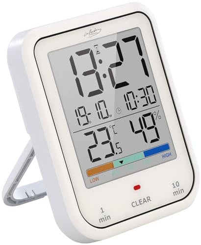 Horloge numérique de salle de bains avec thermomètre-hygromètre [infactory]