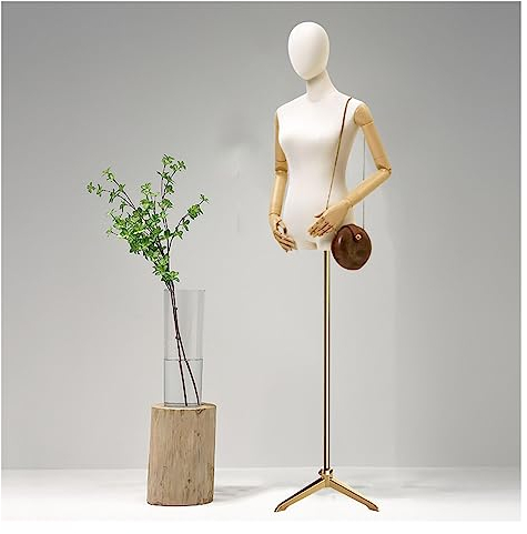 schneiderpuppe Schaufensterpuppe Schneiderpuppe Damenbüste Weiblich Für Kleid Schmuck Display Höhe Verstellbar 55-73 Zoll Schneiderbüste Mit Kopf Und Kunststoff Arm for Clothing Shop Dresses ( Color :