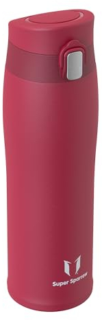 Super Sparrow Gourde Isotherme - INOX Bouteille Isotherme - 750ml - Mug Isotherme Étanche - Gourde Enfant sans BPA - Comprend 2 Couvercles avec Paille et Couvercle Sport