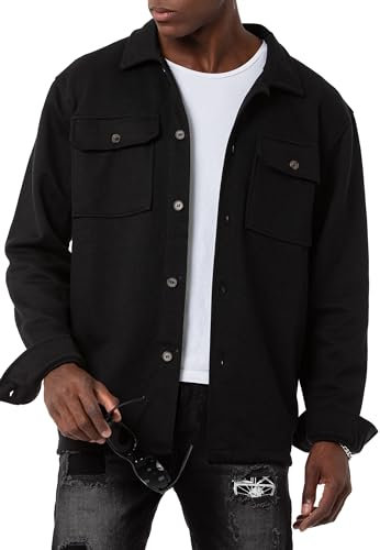 Redbridge Oversized Overshirt im minimalistischen Design Hemdjacke ideal für Casual-Looks Schwarz S