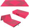 GYMAX Tapis de Gymnastique Pliable 240x117x5cm, Combinaisonable avec Attaches Auto-Agrippante, Portable avec Poignée de Transport, pour Fitness,Exercice,Yoga,Étirement,Pilate (Rose)