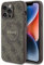 Guess GUHMP14XG4GFRW Custodia per iPhone 14 PRO Max 6,7 Pollici Custodia Rigida Marrone Collezione 4G Pelle Logo in Metallo