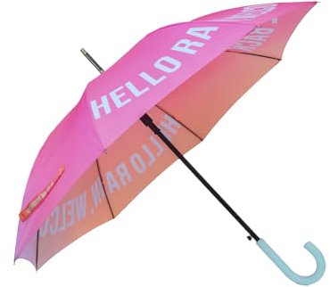Fisura – Großer Regenschirm Rain, welcome back. Jugendlicher Regenschirm mit Farbverlauf. Automatischer Regenschirm mit Knopf. Windfester Regenschirm. 106 Zentimeter Durchmesser.