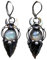 TianWlio Ohrringe Damen Ohrhänger Boho Kristall Schwarze Pfeile Perlenohrringe Hexerei Schwarze Pfeile Perlenohrringe Ohrringe Damen Hängend Leicht Statement Ohrringe (A, One Size)