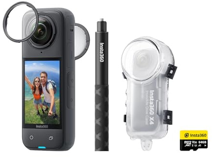 Insta360 X4 Divers Bundle - 360-Grad-Kamera - Schwarz - Wasserdicht - Tauchkamera-Gehäuse