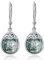 PROESS Keltische Knoten Moos Achat Ohrringe 925 Sterling Silber Moos Achat Ohrringe Schmuck Geschenke für Frauen Mädchen