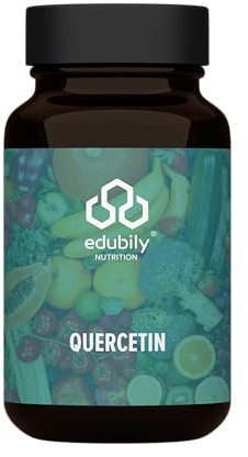 edubily nutrition® Quercetin hochdosiert - 600 mg Quercetin pro Kapsel - Vegan - Deutsche Qualität - Ohne unerwünschte Zusätze - 90 Kapseln