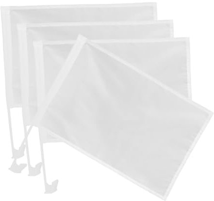 GRIRIW 4 Stück Auto Dekoration Handfahnen Schiedsrichter Flaggen Zum Selbermachen Fußball Flaggen Spielsignal Flaggen Rennen Leitende Fahnen Spiel Wehende Flagge Handfahnen Blanko