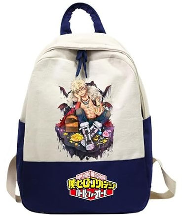 Jilijia MHA Rucksack Daypack Anime Aufbewahrungstasche Midoriya Izuku/Asui Tsuyu/Toga Himiko Cartoon Tasche Reisetasche Mode Taschen, Typ 2, 45x33x10cm