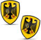 SkinoEu® 2 x 3D Aufkleber Autoaufkleber Stickers Auto Moto Fahrrad Helm Fenster Tuning F 171