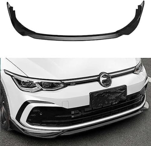 KIUYNHMSI Auto Spoiler Frontali per V-W Golf 8 MK8 GTI GTD GTE R-Line TSI TDI 2020-2022, Paraurti Anteriore Splitter Labbro Lama Diffusore Accessorio Modificato