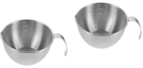 Ciieeo 2 Pz Ciotola in acciaio inossidabile contenitori per la preparazione dei pasti ciotole in acciaio inossidabile ciotola per impastare Ciotola per mischiare ciotola da cucina Terrina