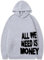 BaeKnyin Herren Erwachsenen All We Need is Money Sport Plus Size Hip-Hop Kapuzen Sweatshirt-QHBlack-S1
