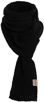 KNIT FACTORY - Haze Schal - Unisex Winterschal - Wolle-Acryl-Mischung - Schwarz