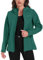 ATLASLAVA Softshelljacke Damen mit Kapuze Regenjacke Fleecejacke Wanderjacke Gefüttert Jacken Outdoor Wandern Dunkelgrün L