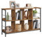 VASAGLE Meuble de Rangement 2 Niveaux, Étagère Rangement, Bibliothèque Style Industriel, 8 Cubes, pour Salon, Bureau, Entrée, Cuisine, 33 x 132,6 x 80 cm, Marron Rustique et Noir LLS128K01