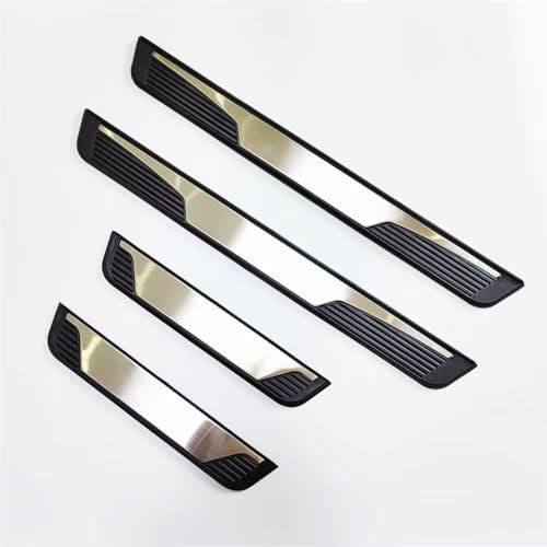 yishao 4 Stück Auto Einstiegsleisten Schutz für BMW 3 Series 3er Serie 3 E30 E36 E46 E90 E91 E92 E93 F30 F31 F34 F35 G20 G21 G28, Edelstahl Aufkleber Kantenschutz Styling Tuning Zubehör Auto Zubehör