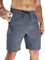Arcweg Badehose Herren Lang Schnelltrocknend Badeshorts Sporthose Freizeit Shorts Männer Schwimmhose mit Reißverschlusstasche Grau L (EU)