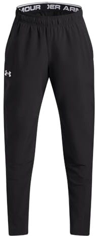 Under Armour Boys' Hockey Warm Up Pants, (001) Black / / White, X-Small