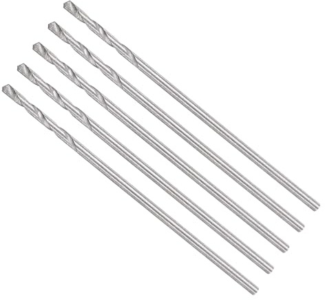 METALLIXITY Broca (0,8mm) 5Pcs, Broca de acero de alta velocidad 4241 de vástago recto de 118° sin recubrimiento con acabado brillante para madera, plástico, hierro, cobre, aluminio, metal blando de