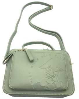 Beverly Hills Polo Club Handtasche mit abnehmbarem und verstellbarem Schultergurt bequem und praktisch mit Logo auf der Vorderseite., Light Green
