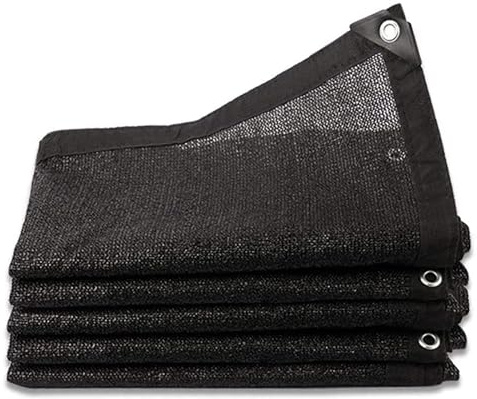 Schattierungsnetz für Gewächshaus, Schattennetz Mit Ösen, Schwarz Sonnensegel, 90% Shading Rate, Wasser und Luftdurchlässig, Sonnenschutznetz für Pflanze Scheune Außen Hof Dach