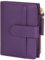 RRANCharltu Portefeuille Femme Cuir, Porte Monnaie Femme Petit Portefeuilles et Porte-Cartes avec Fermeture éclair Poche à Monnaie, Violet foncé