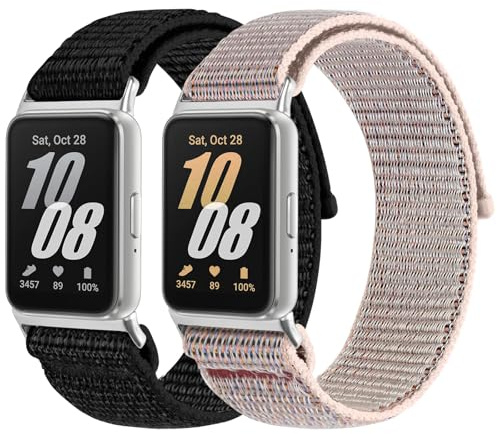 XANS Nylon Armband Kompatibel mit Samsung Galaxy Fit 3, Verstellbare Sport Loop Ersatzarmband Uhrenarmband für Samsung Galaxy Fit 3 Armband Damen Herren