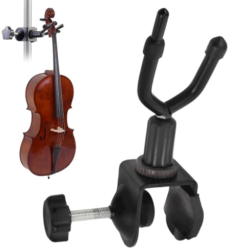 Doiyislem Violinenständer, Metall Geigenhalter für Notenständer, Rutschfeste Halterung für Schlafzimmer Schule Bühne Aufführungen Spieler Übungen Auftritte Hobbyisten