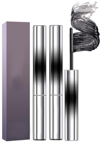 2x Iron Eye Mascara Facelove - Metallbüsten-Mascara Set mit präziser Iron-Wand-Bürste, wasserfest und lang anhaltend, für perfekt definierte Wimpern ohne Klumpen