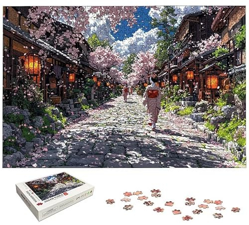 Puzzle 5000 Teile, Japan Puzzle 5000 Teile Erwachsene, Landschaft Holzpuzzle Erwachsene, Puzzlespiele für Die Ganze Familie, EIN Herausforderndes Rätsel, Holzpuzzle für Zimmer Deko, Geschenke, -6379