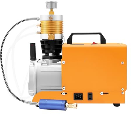 Compresseur d'Air PCP Portable 30 MPa 1,8KW, Pompe à air électrique haute pression, Pompe Réservoir Paintball Sans Huile Sans Eau pour Pistolet à Air, Bouteille de Plongée Sous-marine (1.8KW)