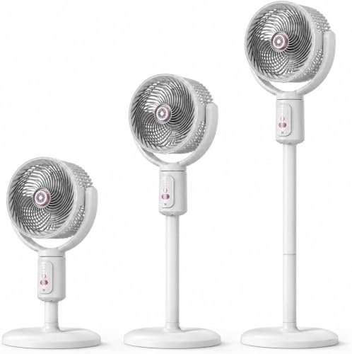 Ventilatore a colonna da interno ricaricabile, aria regolabile in altezza
