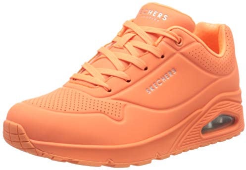 Skechers Femme Uno Night Shades Basket, Orange Orange Durabuck Org, 36 EU