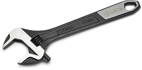Sata 10in Wide Jaw Heavy Duty Compact Hand Tool Adjustable Wrench