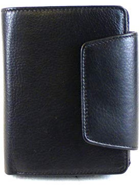 HGL Damen Geldbörse Hochformat Echt-Leder schwarz RFID Ausleseschutz 17066