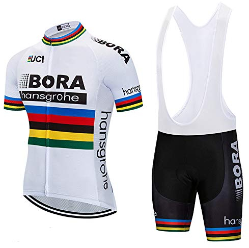 X-CQREG Fahrradtrikot, Weltmeister, Sommer-Fahrrad-Shirt, Team-Biking-Kleidung, kurze Ärmel, Jacke (weiß, klein), Weiss/opulenter Garten