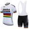 X-CQREG Fahrradtrikot, Weltmeister, Sommer-Fahrrad-Shirt, Team-Biking-Kleidung, kurze Ärmel, Jacke (weiß, klein), Weiss/opulenter Garten