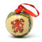 Scottish Christmas Bauble Rampant Lion Handcrafted Decoupage | Scotland Tree Ornament Ball Decoration Gift Scottish Weave | 7.5cm Round