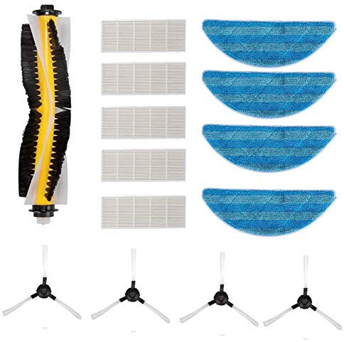 GYing Ersatz-Set für Bagotte 3-in-1 Saugroboter Zubehör (4 x Wischtuch + 1 x Rollenbürsten + 4 x Seitenbürsten + 5 x Filter)