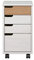 Inter-Furn Rollcontainer, Kiefernholz, Kiefer Weiß/Honig, 32 x 56 x 38 cm