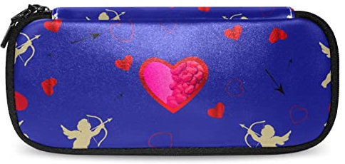 Amor und Herzen Federmäppchen, große Kapazität, Stiftemarkerhalter, Tasche, Organizer, Tasche, Make-up-Tasche für Schule, Büro, Erwachsene, Mädchen, Junge