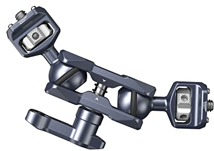 SMALLRIG Braccio Magico con Doppia Testa a Sfera con Viti da 1/4-20, Carico Massimo 13.23lbs/6kg, Solo 88 g, Realizzato in Lega di Alluminio e Acciaio Inossidabile - 3873