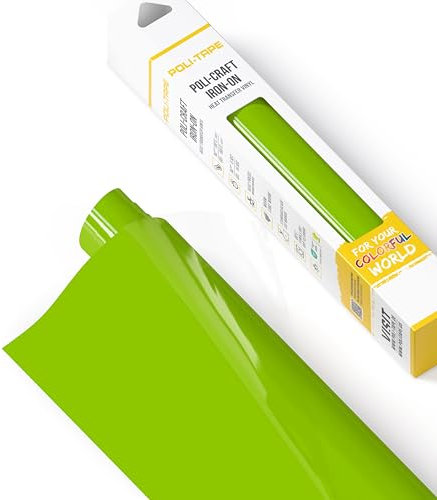 POLI-FLEX® TURBO® - Transferfolie für Textilien - Flexfolie zum Aufbügeln, Plotterfolie für DIY Shirts, Apfelgrün matt, 30,5 cm x 122 cm