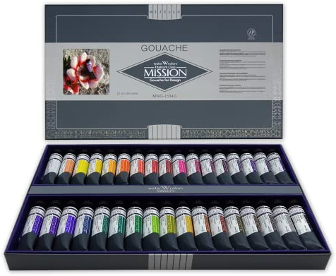 Mijello Titanium Class Gouache aquarelle MWG-1534G 34 couleurs