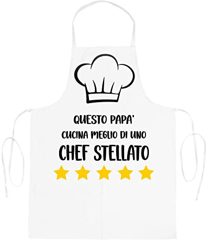 Mr. Gadgets Grembiule Regalo Simpatico-Festa del Papà- (Chef Stellato)