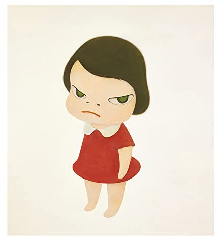 XCPORA Yoshitomo Nara Poster Cartoon Leinwand Malerei Yoshitomo Nara Wandkunst Yoshitomo Nara Drucke Yoshitomo Nara Bild Home Wand Dekor 50x50cm Kein Rahmen